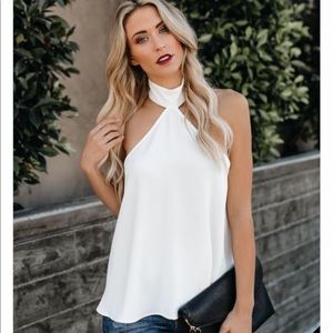White halter tank